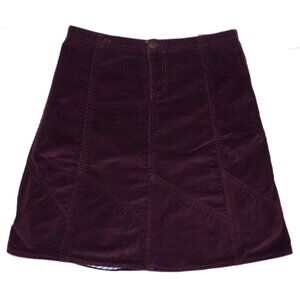 Marc Jacobs A-line Burgundy Cotton Blend Corduroy Skirt Size 8